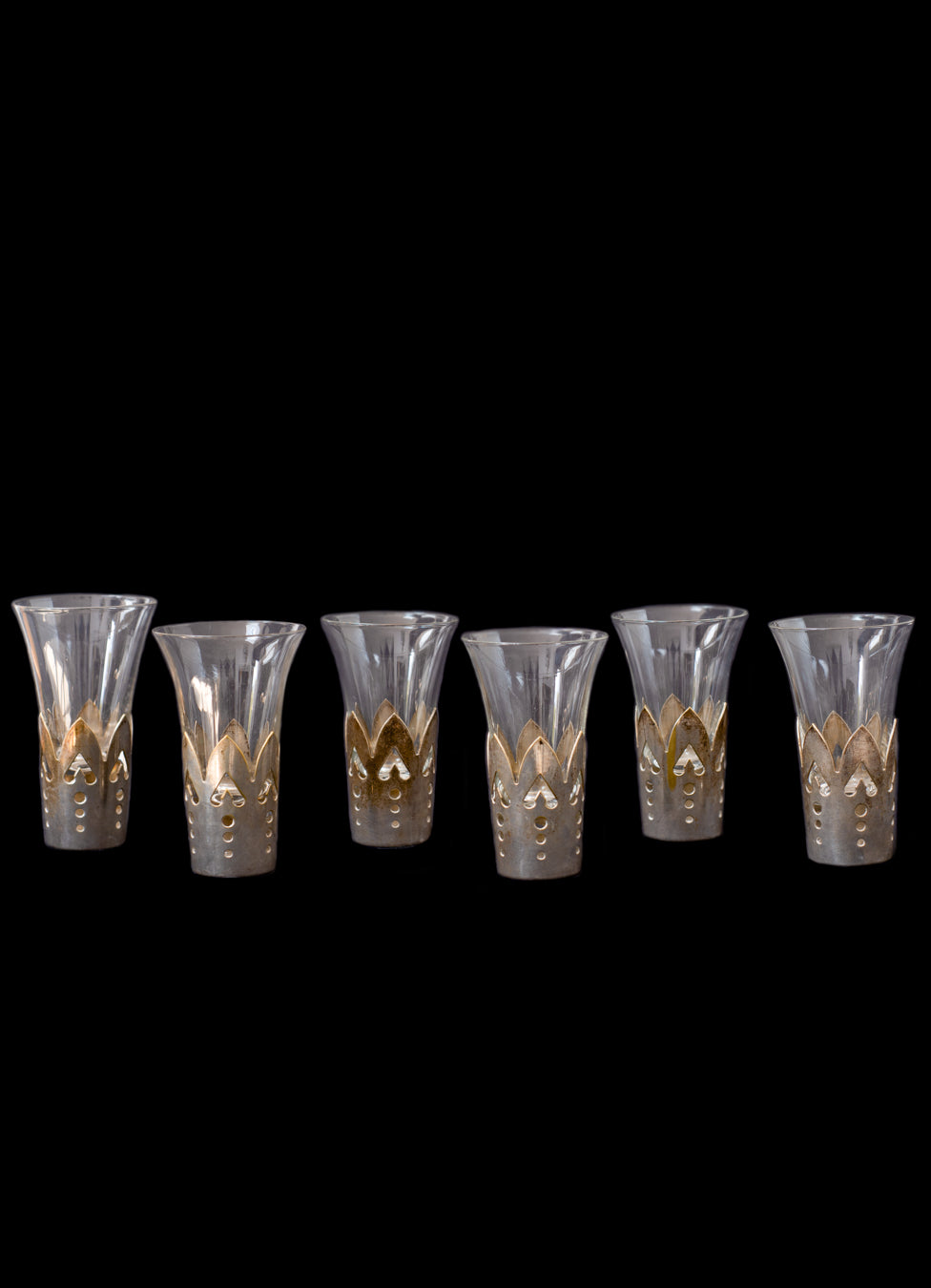 Set of 6 Vintage 1920s Art Deco Liqueur Glasses