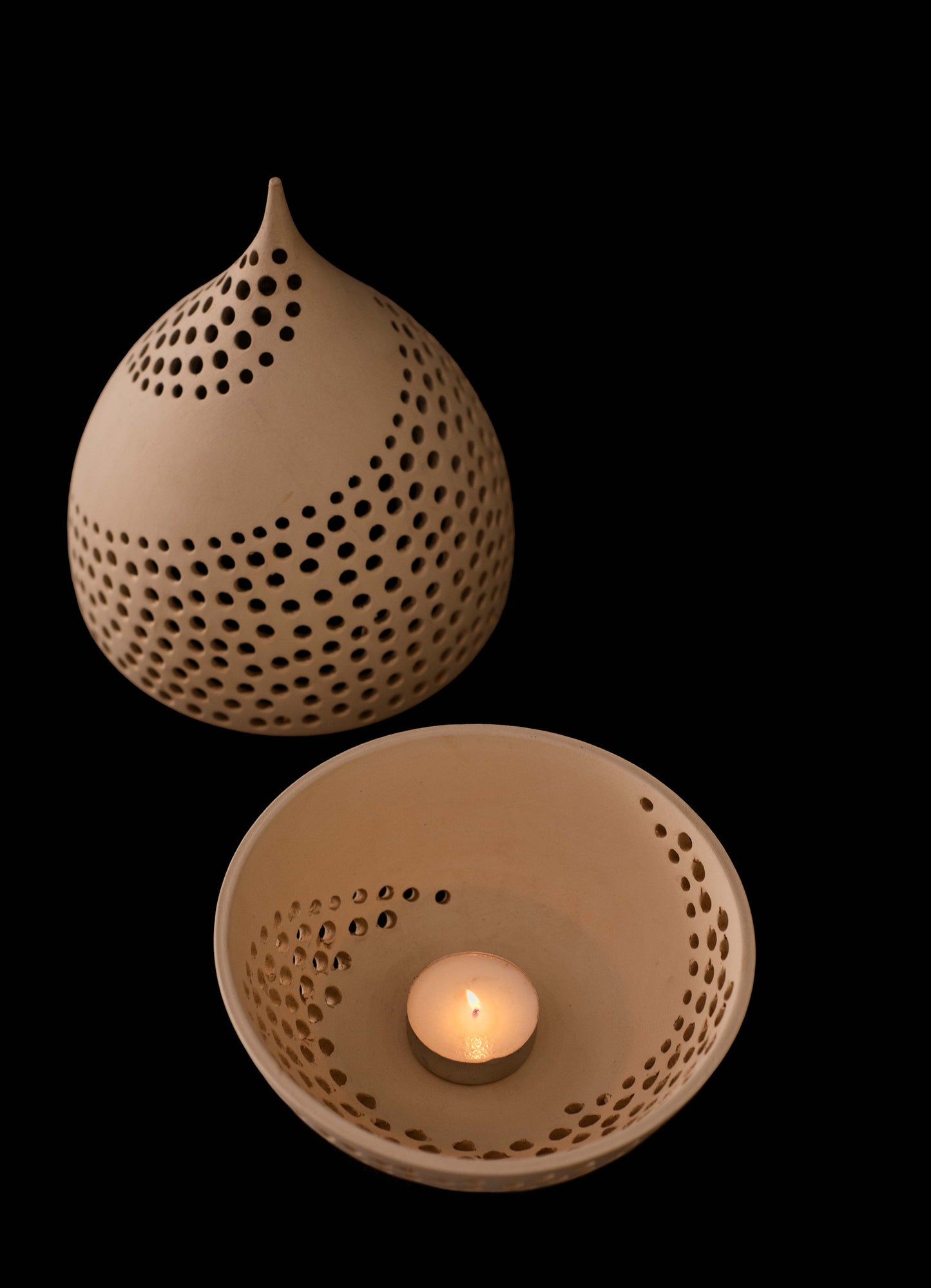 Set of 6 Ceramic Candle Holders