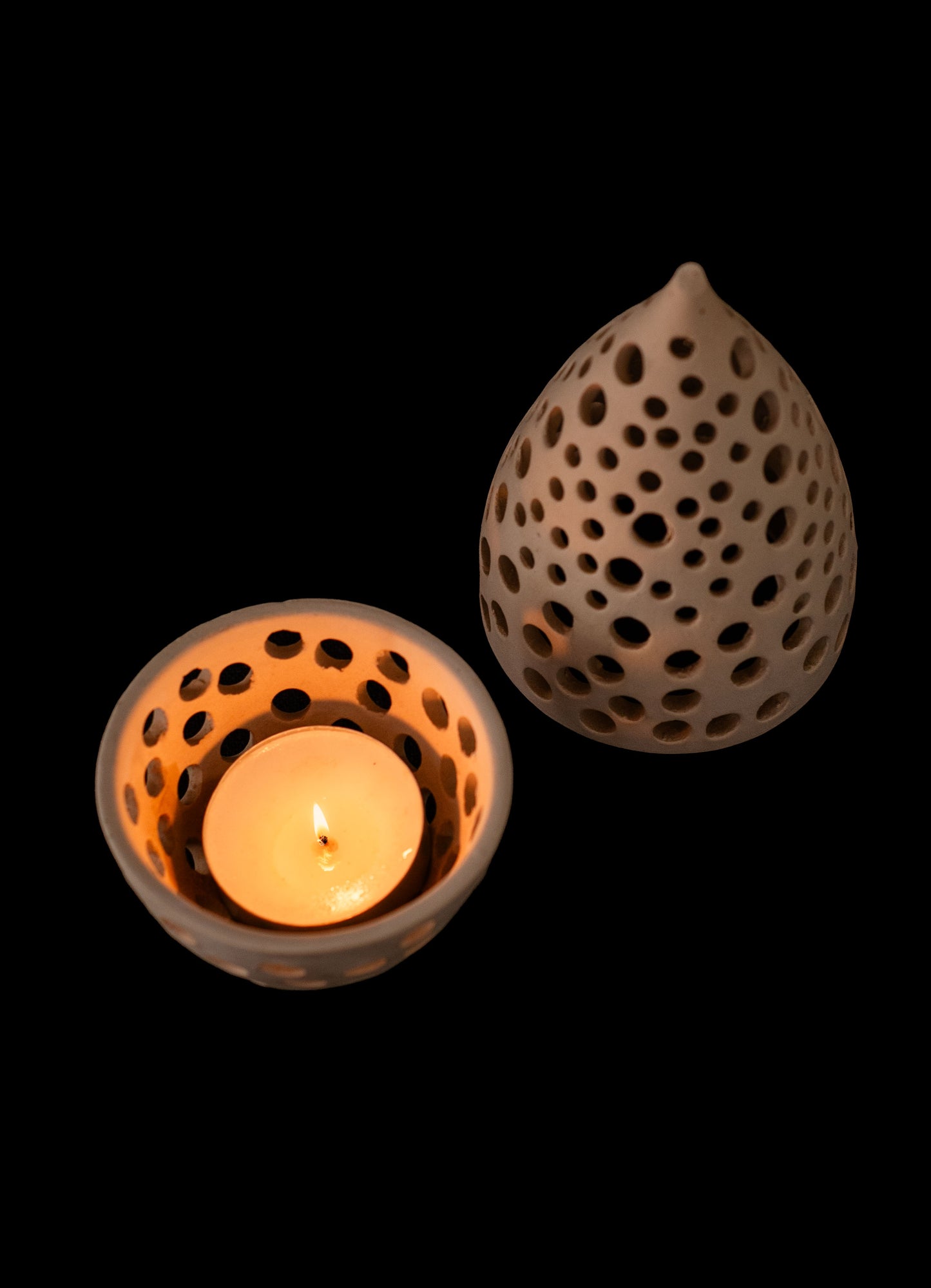 Set of 6 Ceramic Candle Holders
