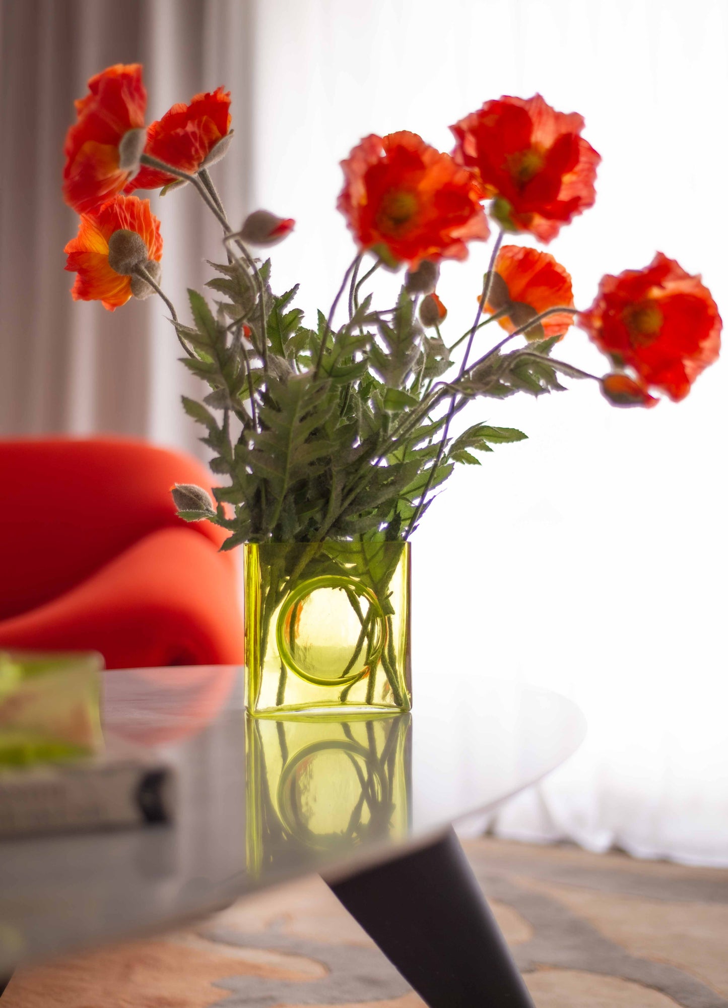 Green Glass Vase