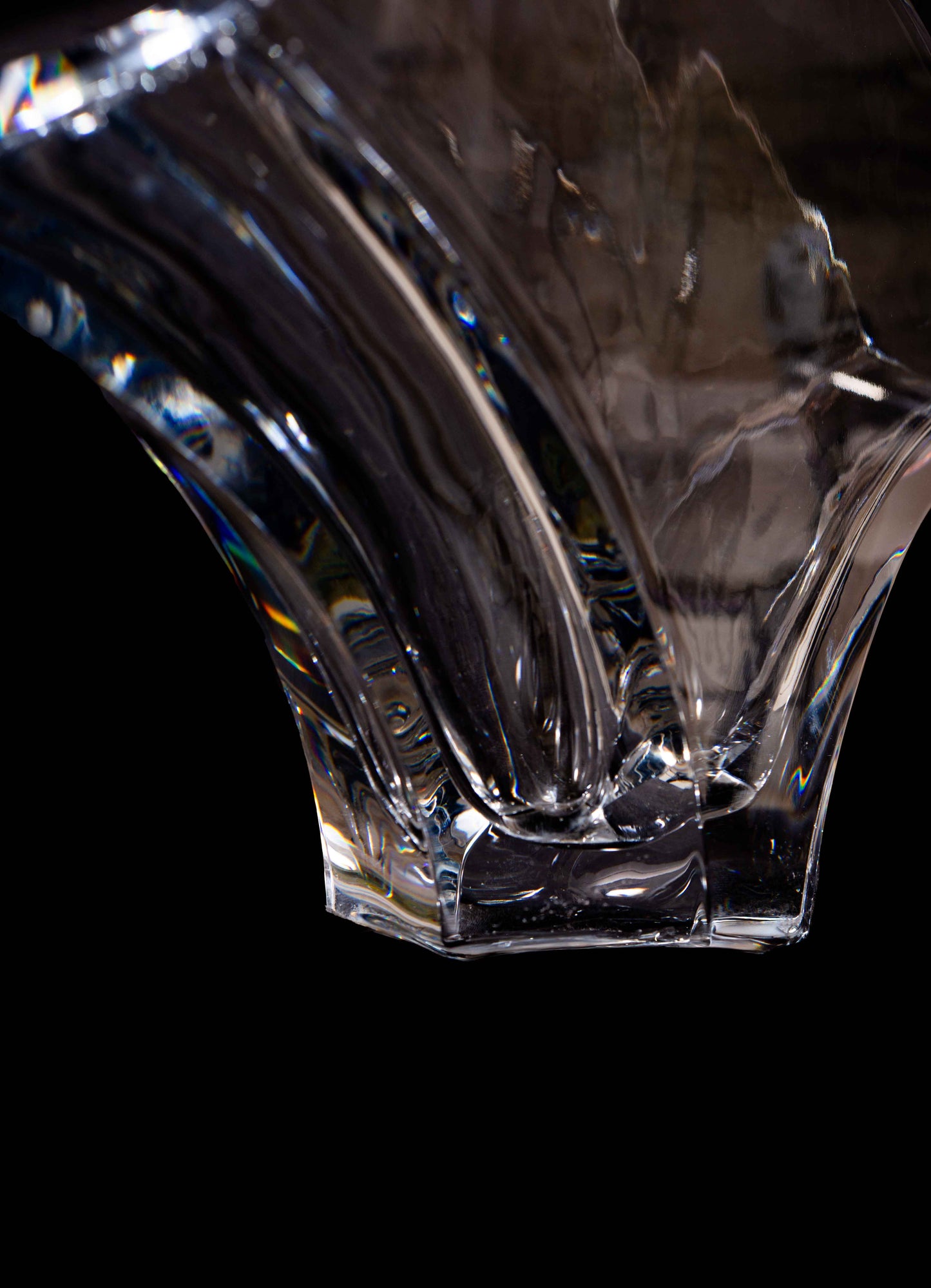 Vintage Baccarat Crystal Ginkgo Grand 22.5” Vase
