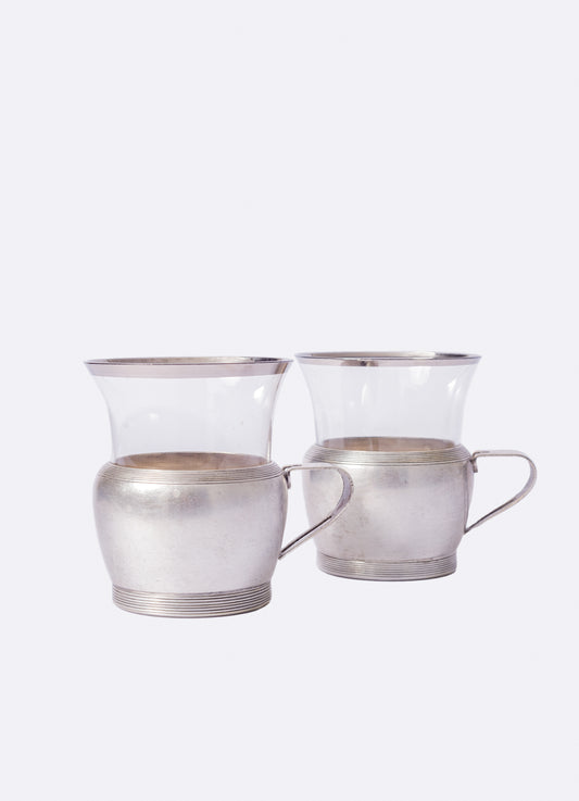 Set of x2 Vintage Moroccan Art Deco Cups