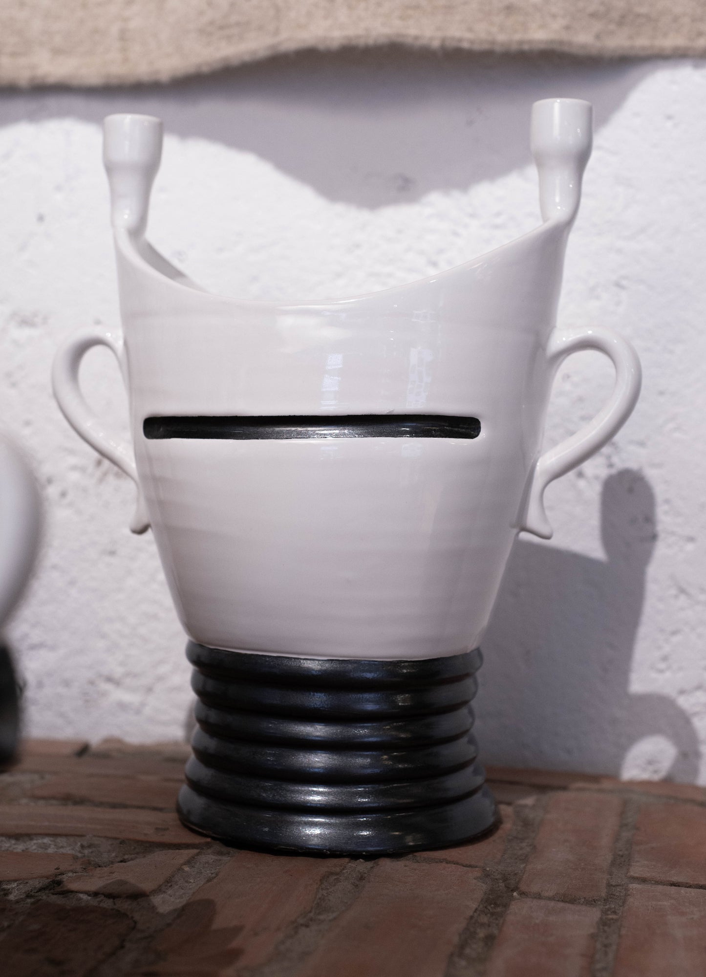 Afrasian Court Ceramic Vase by Romeo Gigli