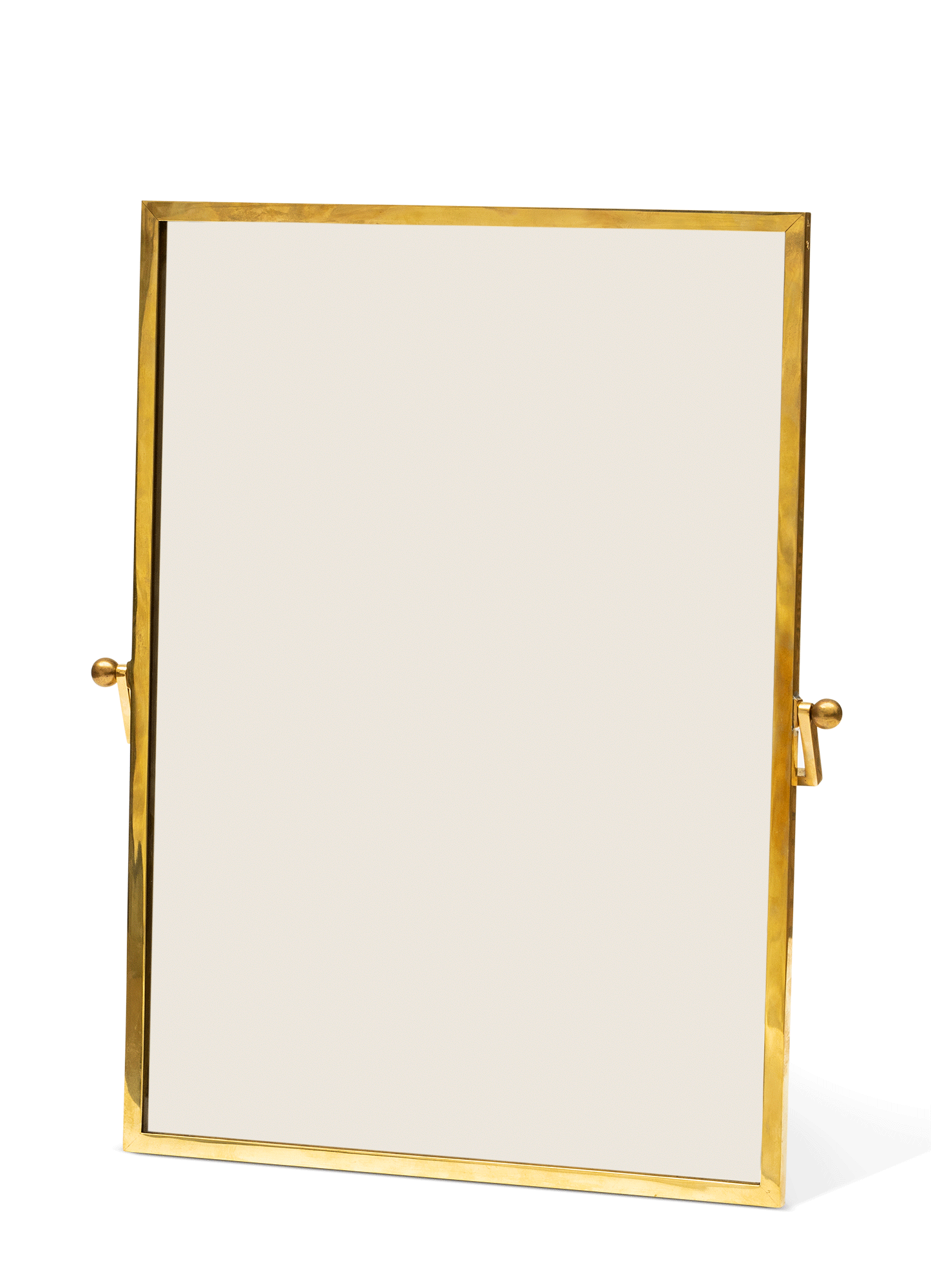 Vintage Art Deco Brass Mirror