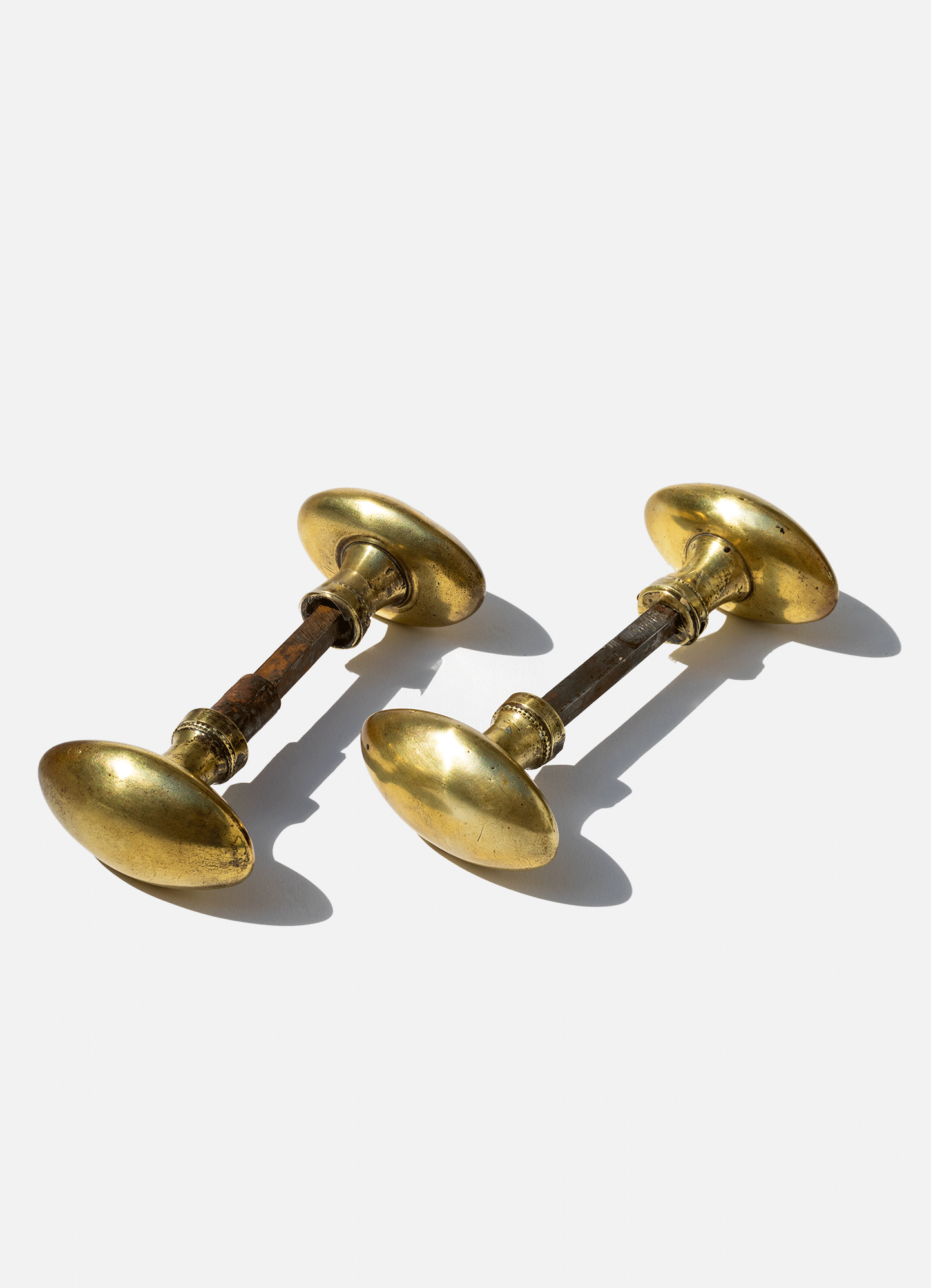 Vintage Set of x2 Brass Door Knobs