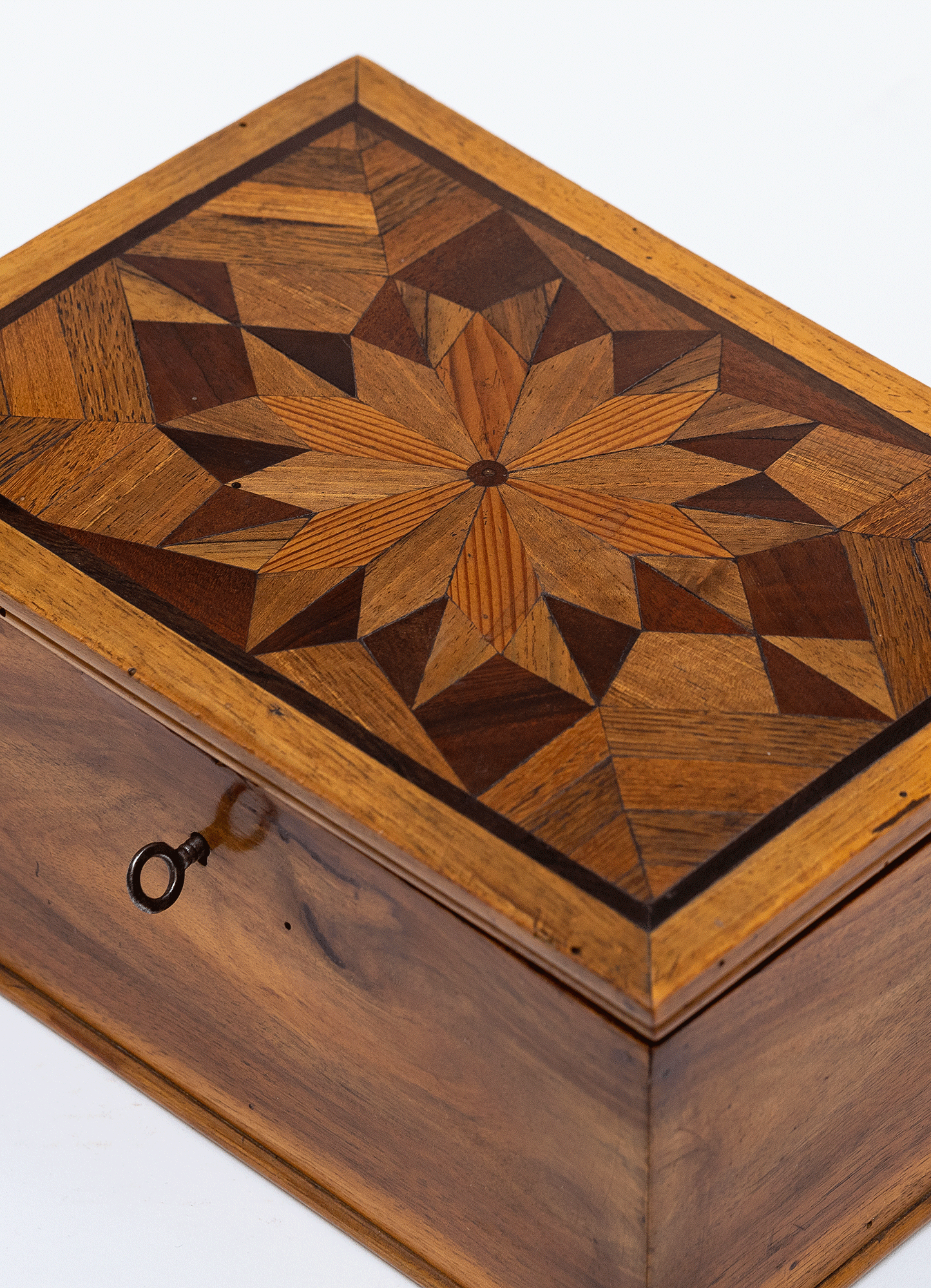 Vintage 1910s Marquetry Jewellery Box