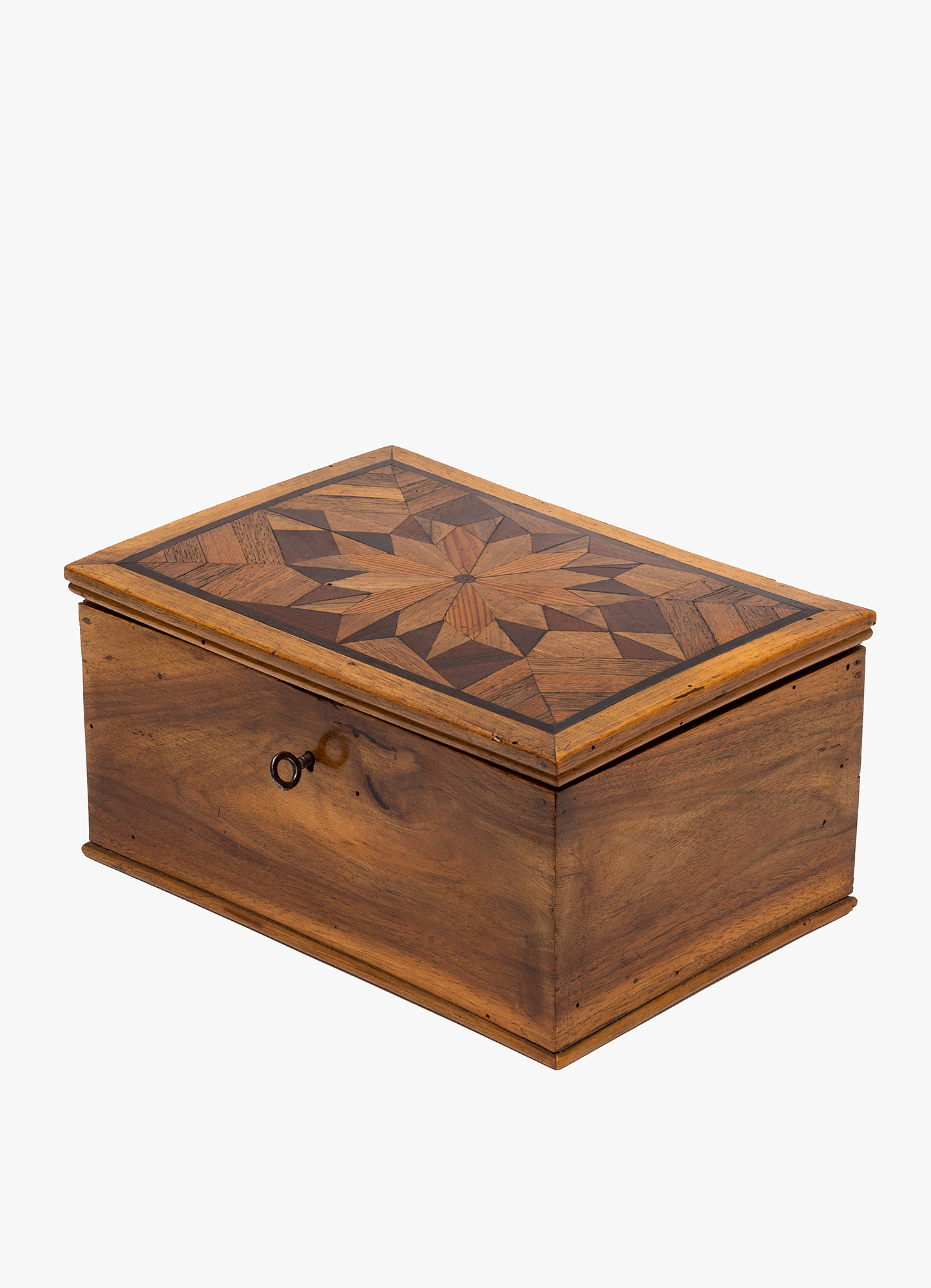 Vintage 1910s Marquetry Jewellery Box