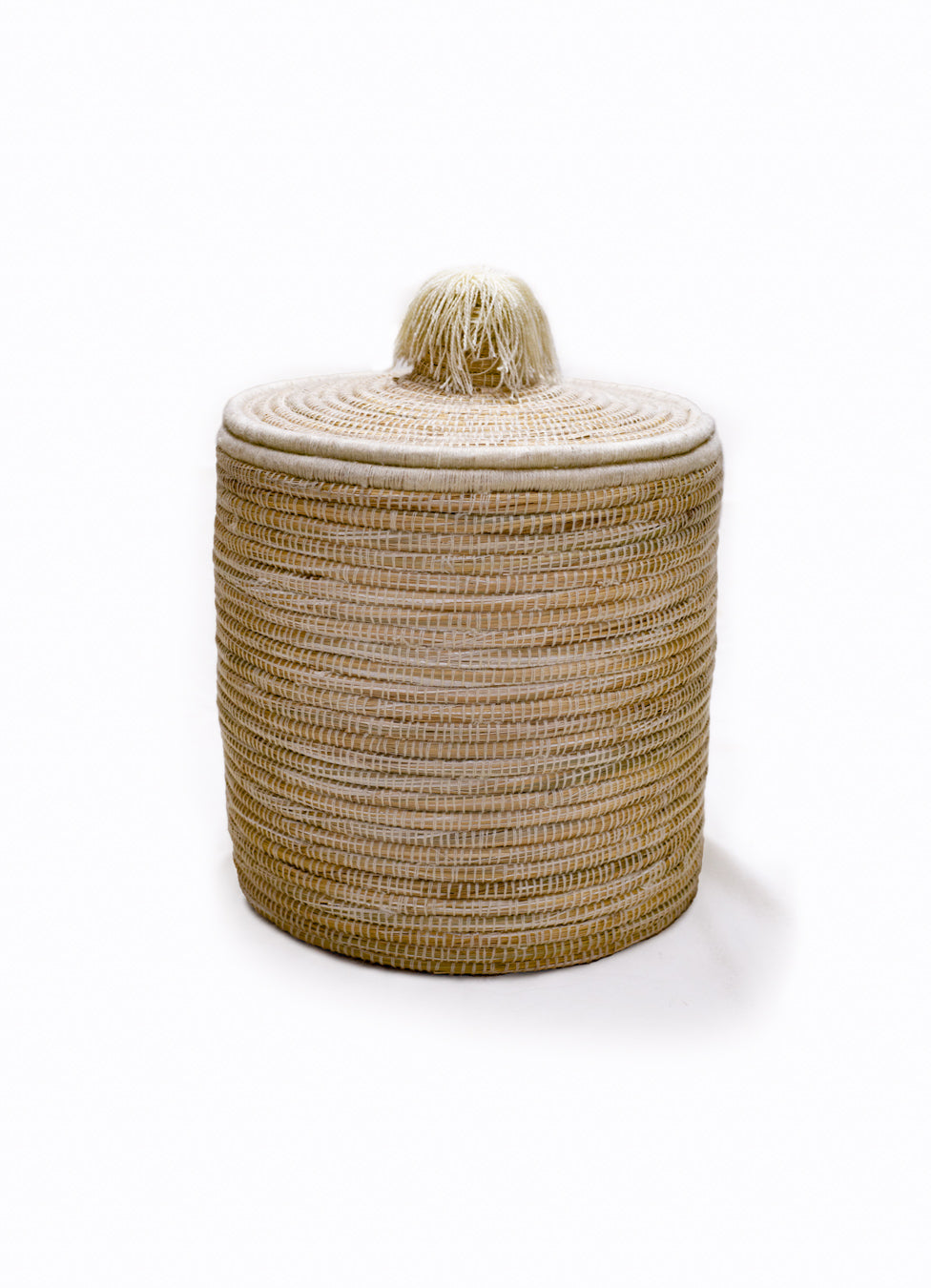 Handwoven Moroccan Lidded Storage Basket