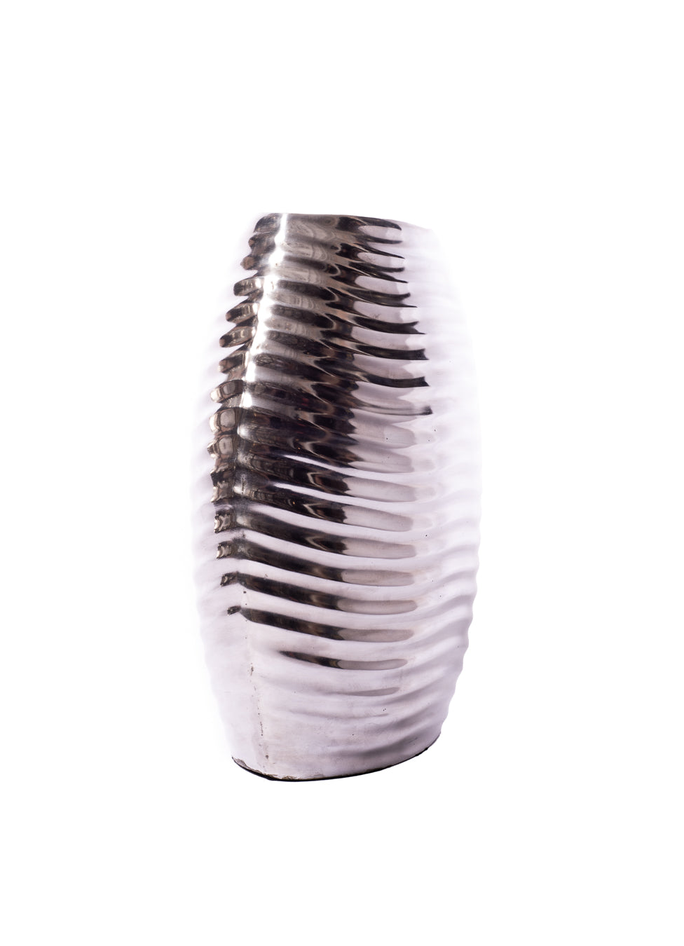 Hand crafted Oval Metallic Vase