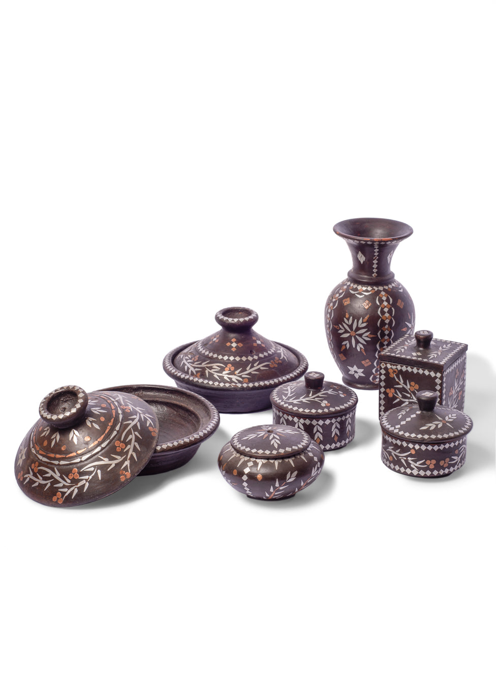 Vintage Ceramic Inlay Vase