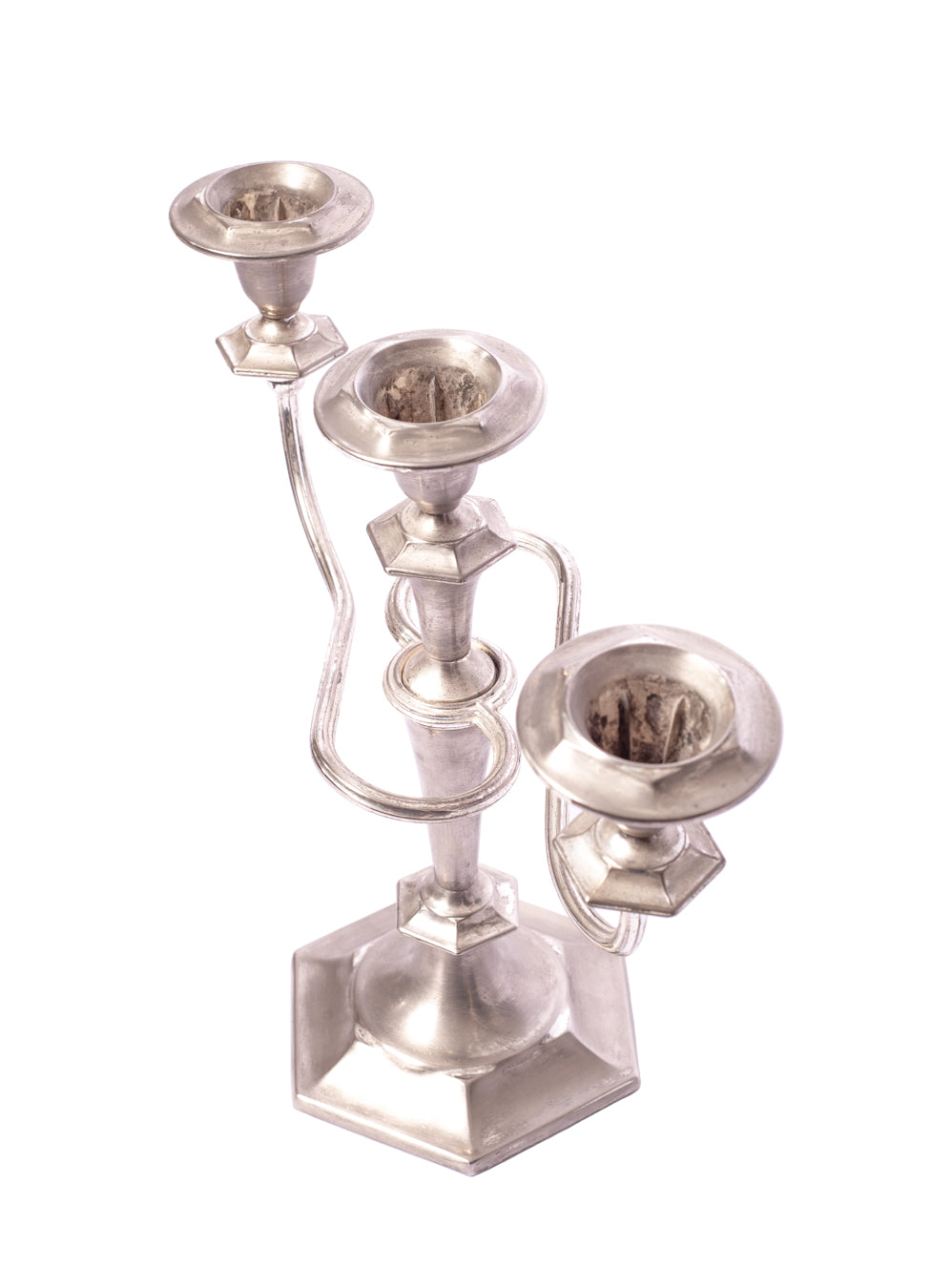 Vintage Moroccan Silver-Plated Candelabra