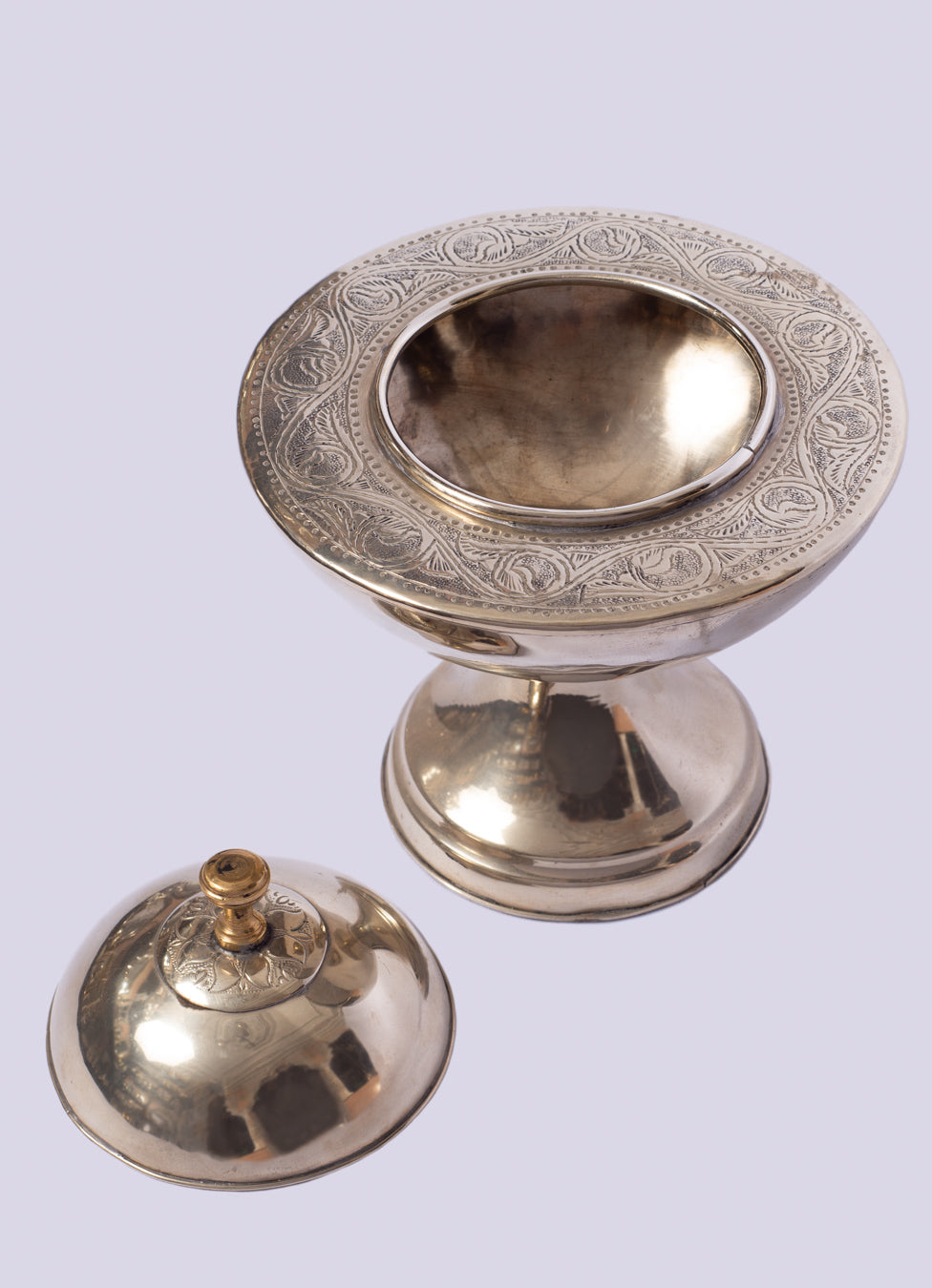 Vintage Pedestal Lidded Bowl