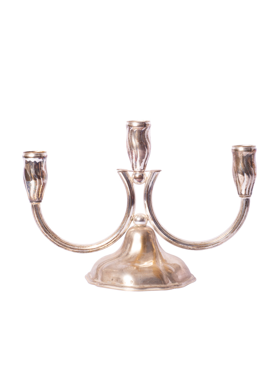 Vintage Moroccan Art Deco Silver-plated Candelabra