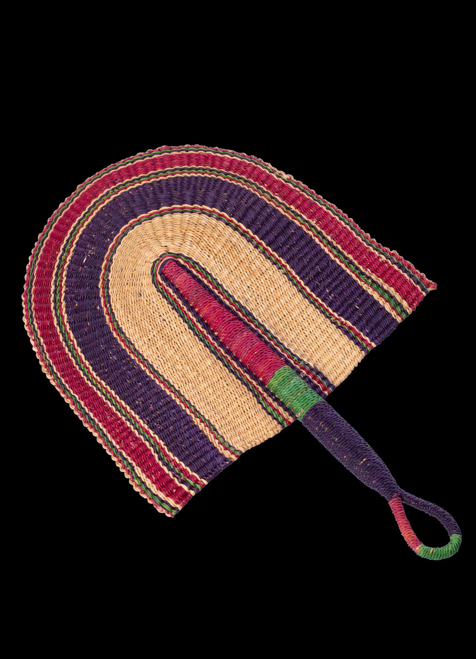 Moroccan Handwoven Multi-coloured Fan