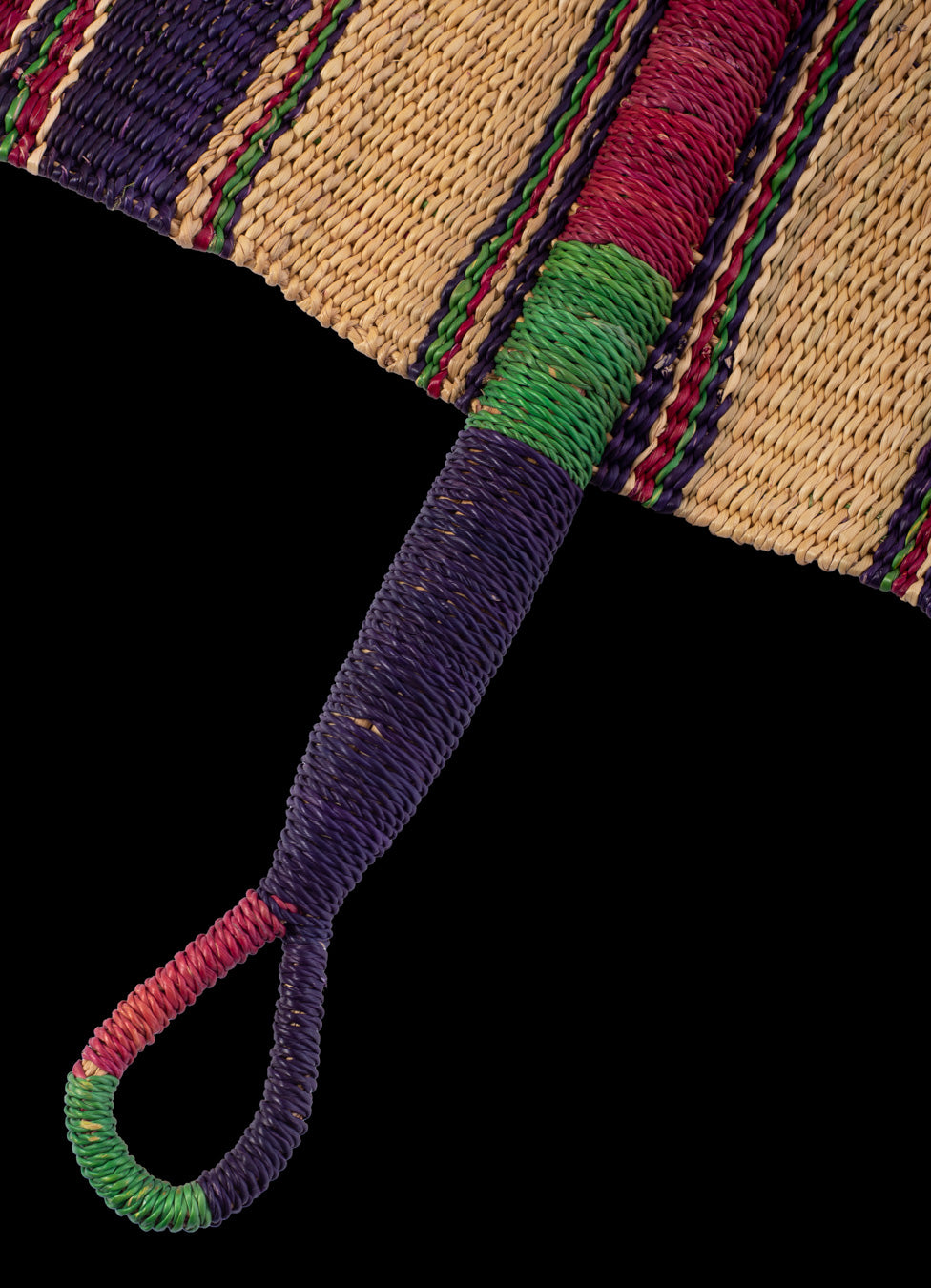 Moroccan Handwoven Multi-coloured Fan