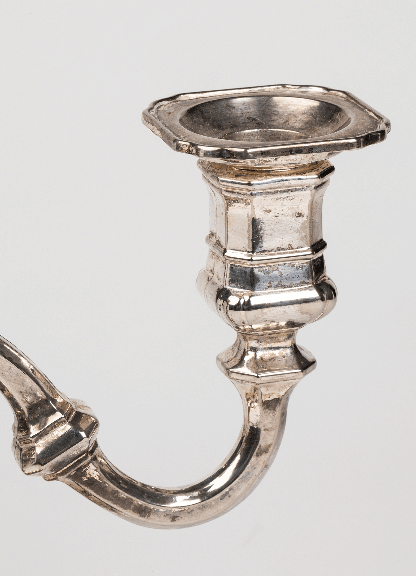 1930s Vintage Art Deco Silver Candelabra