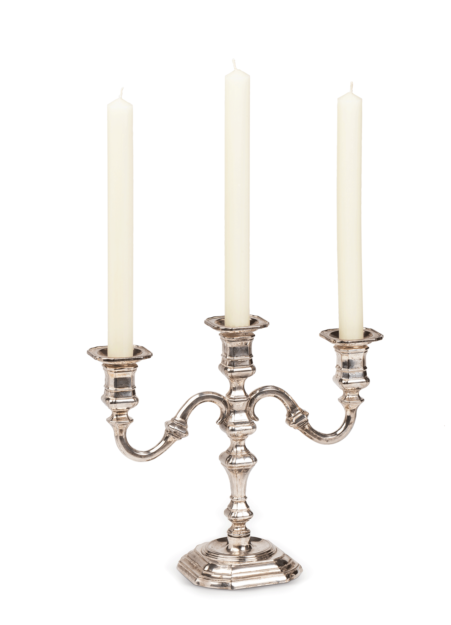 1930s Vintage Art Deco Silver Candelabra