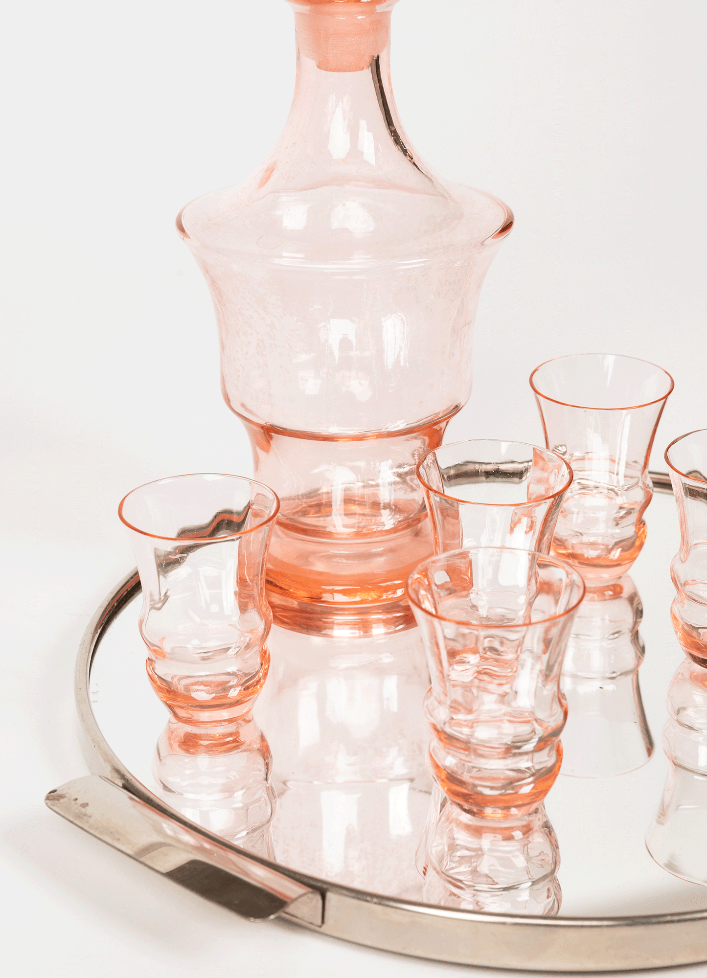 1930s Vintage Smoked Glass Decanter Set