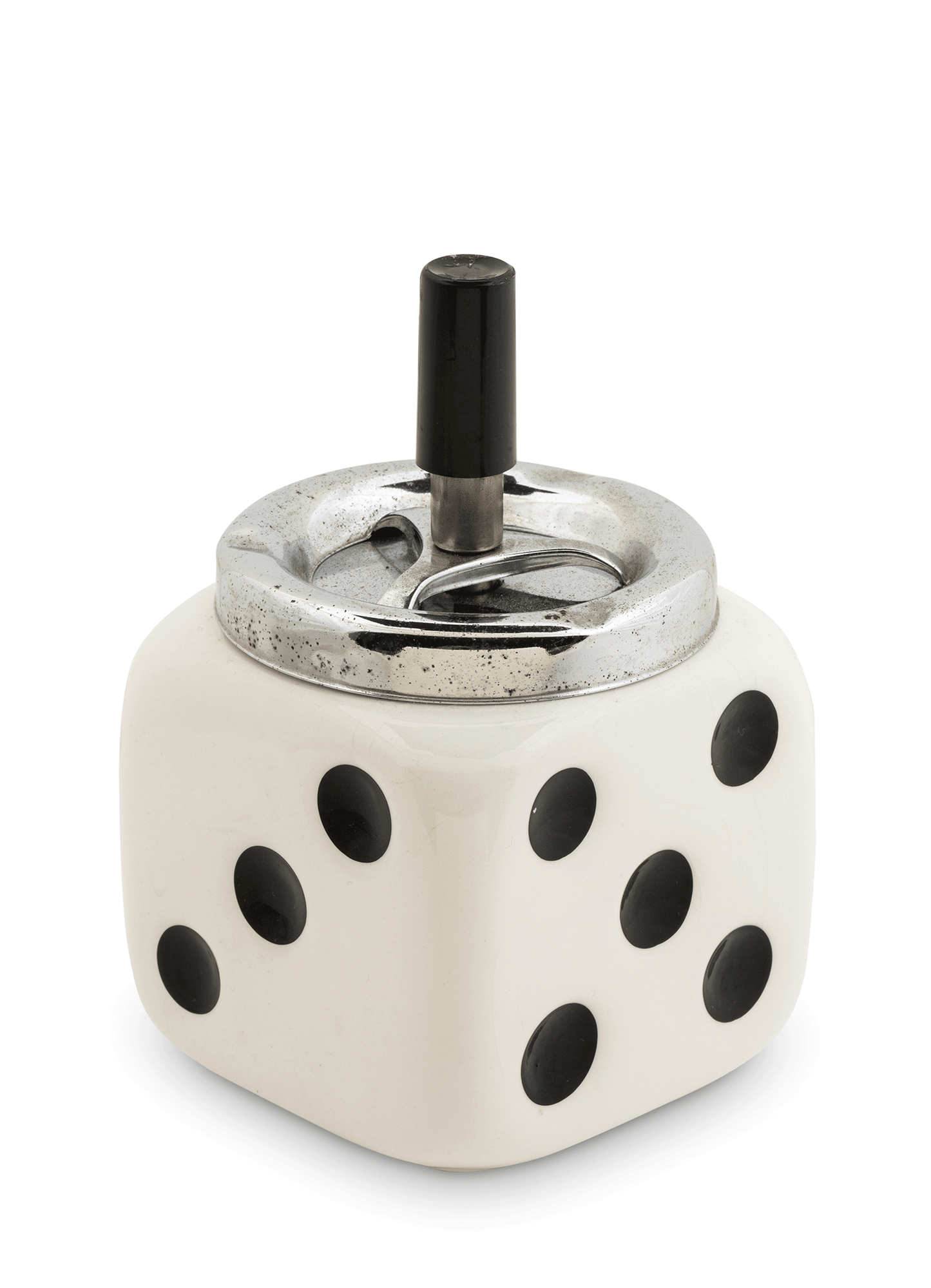 1960s Vintage Ceramic Dice Ash Tray