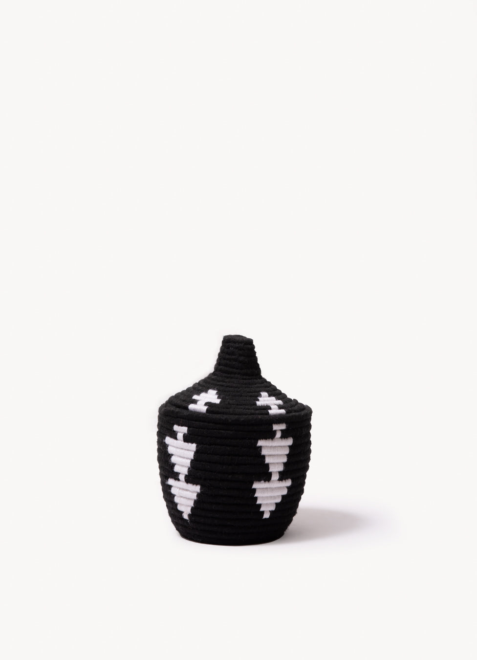 Handcrafted Lidded Tribal Basket