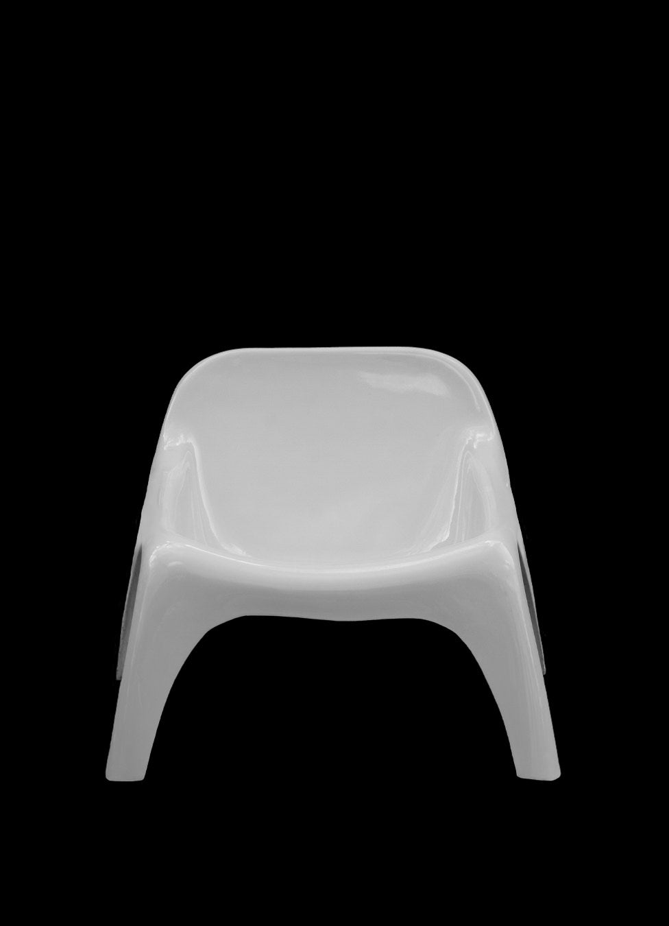 White Fiberglass Poolside Seat