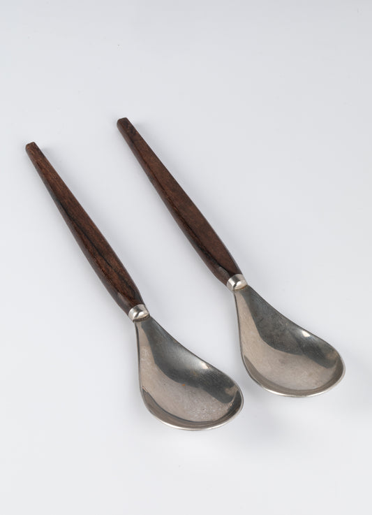Set of x2 Danish 1960s Vintage Serving Spoons