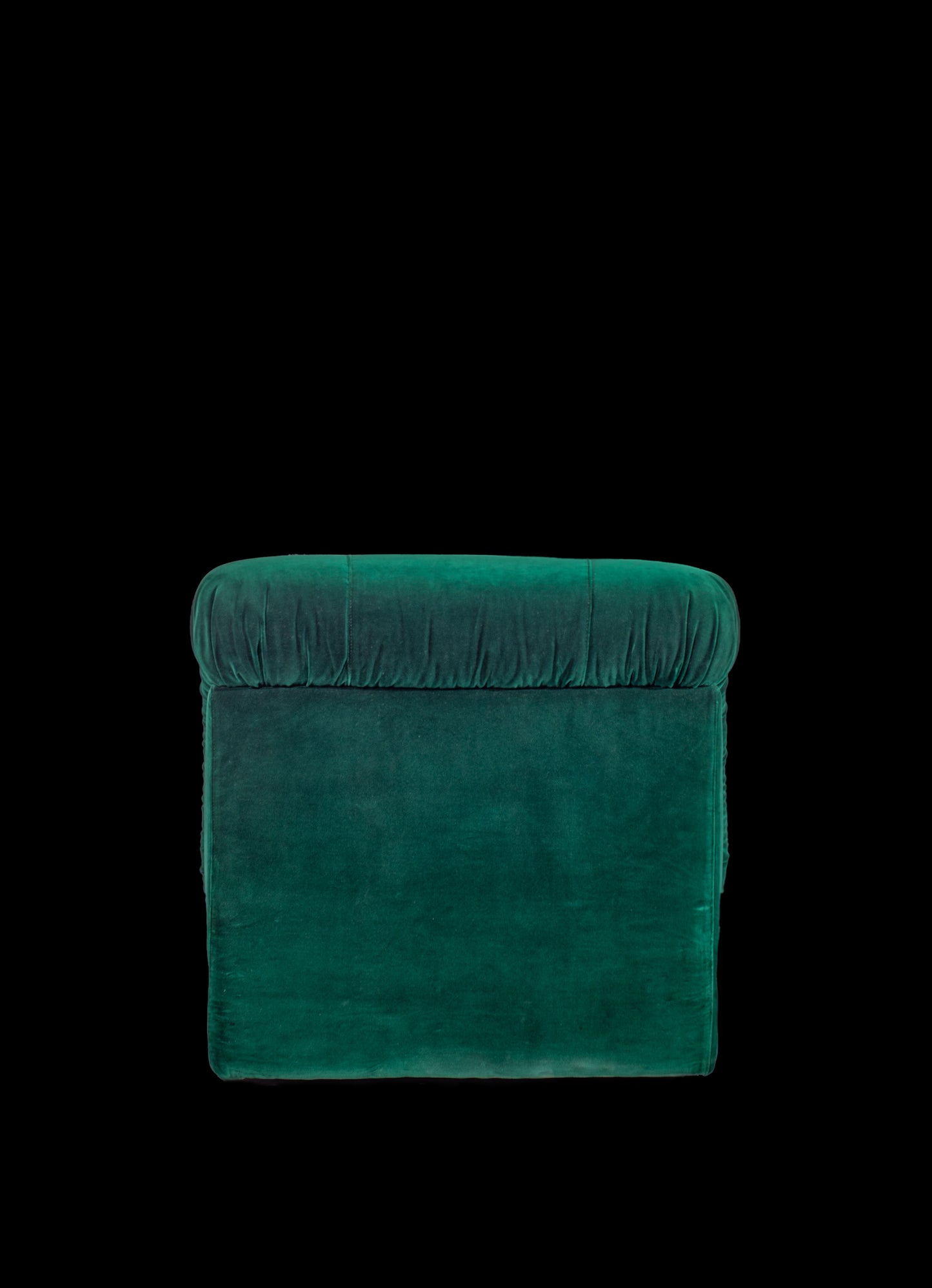 Set of 2 Vintage 1960s Dark Green Velvet Italian chairs