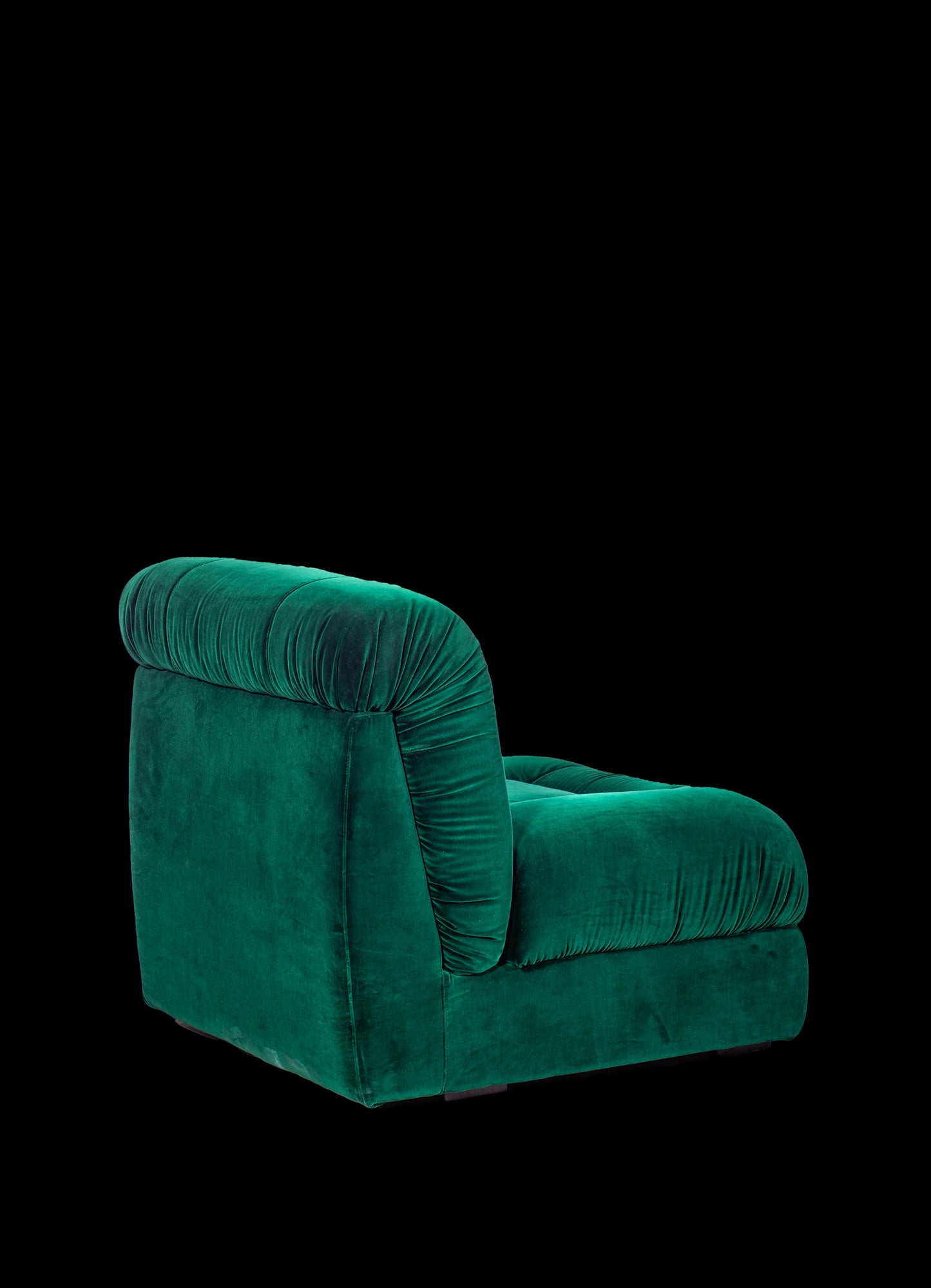 Set of 2 Vintage 1960s Dark Green Velvet Italian chairs