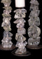 Set of 3 Crystal Pillar Candle Holders