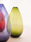 Set of 7 Teardrop-Shaped Glass Vases