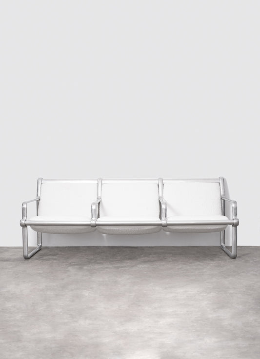 Vintage 1960s Knoll Aluminium Three-Seat Sofa