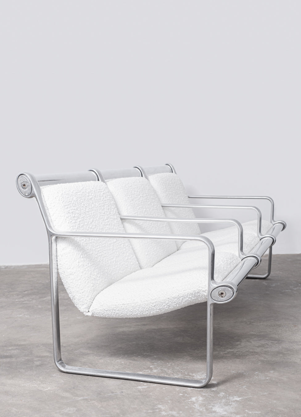 Vintage 1960s Knoll Aluminium Three-Seat Sofa