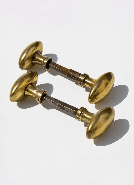 Vintage Set of x2 Brass Door Knobs