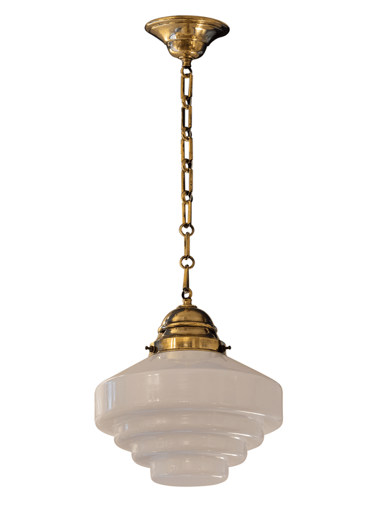 Vintage Art Deco Chain Pendant Light