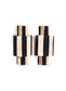 Set of 2 Natural Raffia Wall Sconces