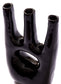 Triple Black Ceramic Candle Holder Vase