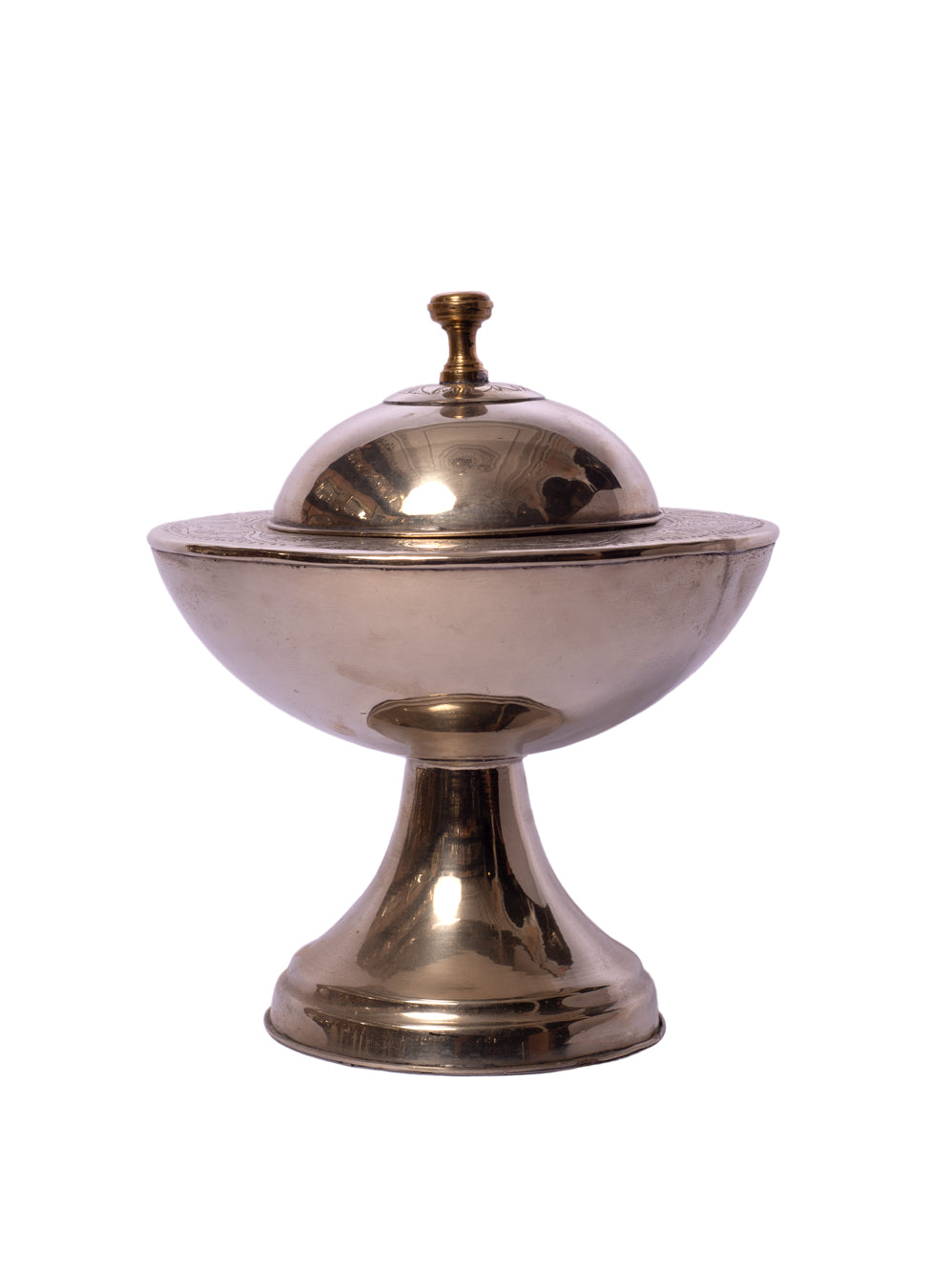 Vintage Pedestal Lidded Bowl