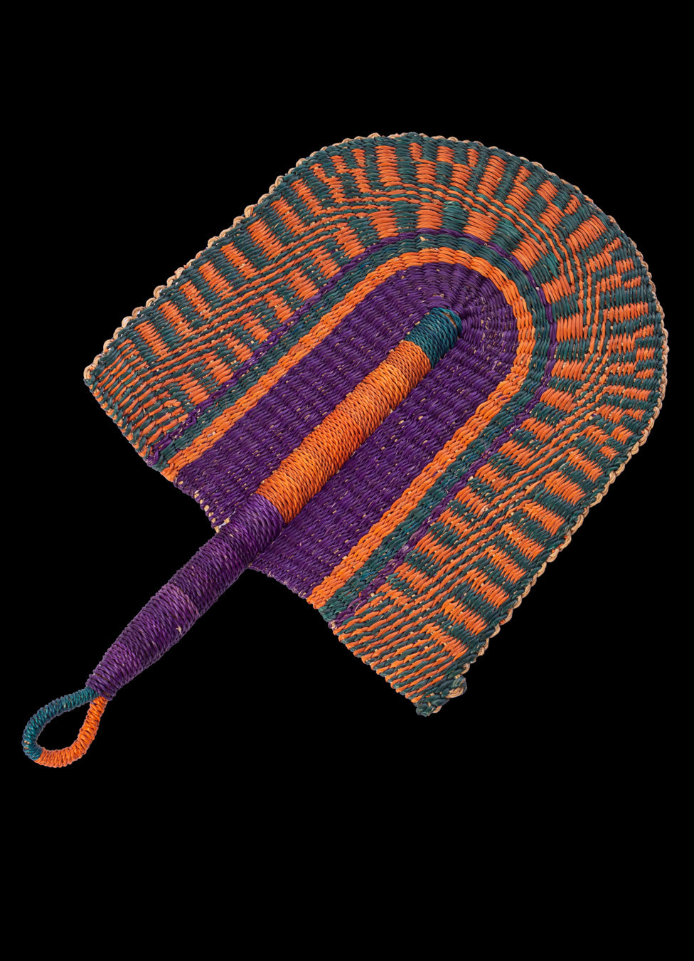 Moroccan Handwoven Multi-coloured Fan