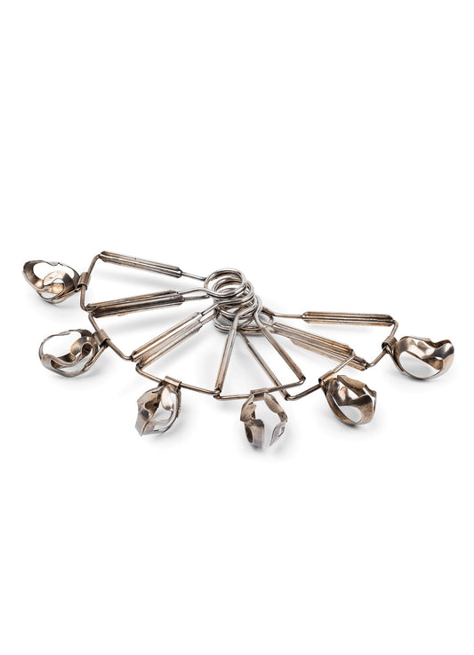 Vintage Set of Six Silver-Plated Escargot Tongs